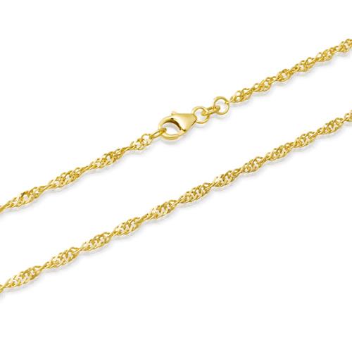 14 karaat gouden armband: singapore armband goud 18,5 cm