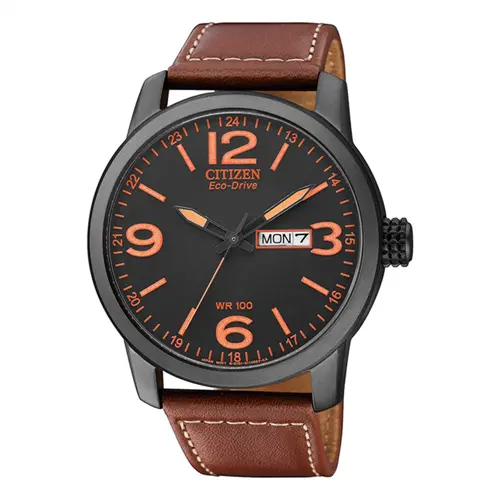 Sports Men's watch leather brown