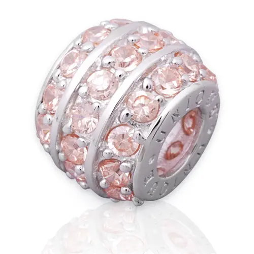 Exclusive silver bead: Sterling silver bead zirconia