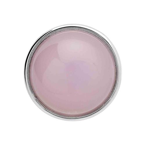 Button Glas rosa
