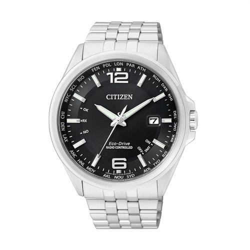 Elegant radiogestuurd horloge eco-drive men