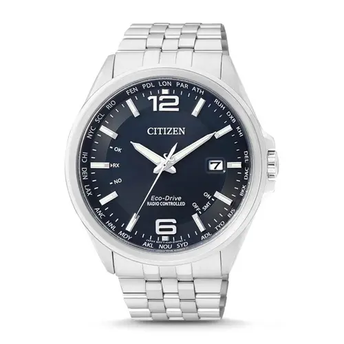 Men's watch in stainless steel with eco drive drive