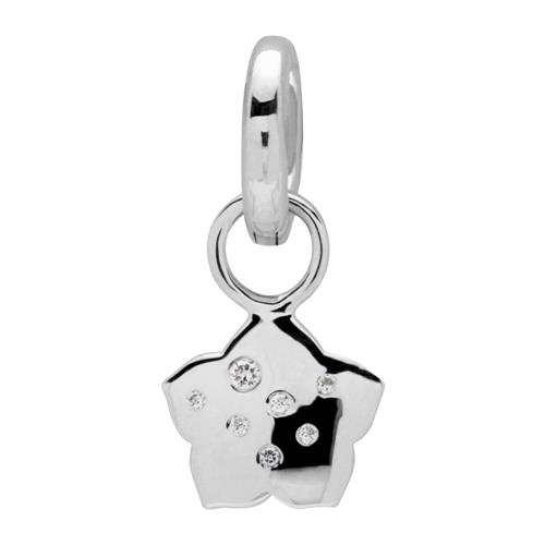 Sterling silver clipcharm with zirconia