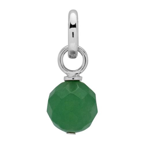 Sterling silver clipcharm with aventurine
