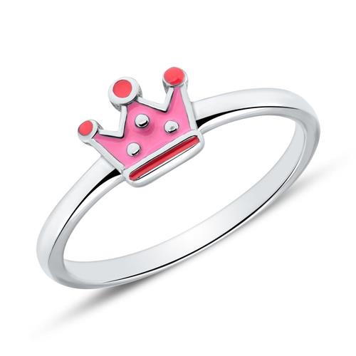 Ring crown for girls from 925er silver, engravable