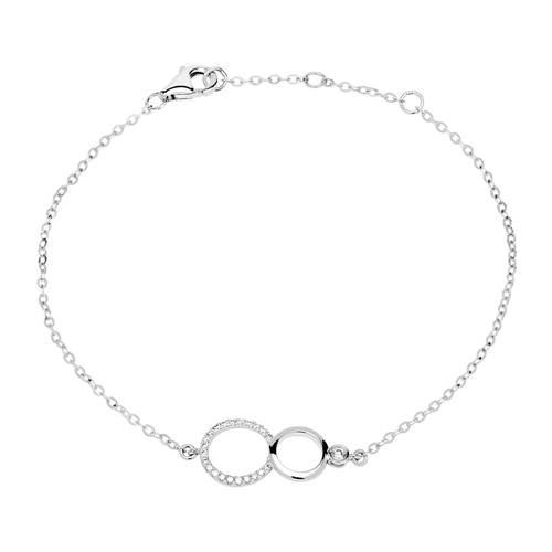 Bracelet circle design 18ct white gold diamonds