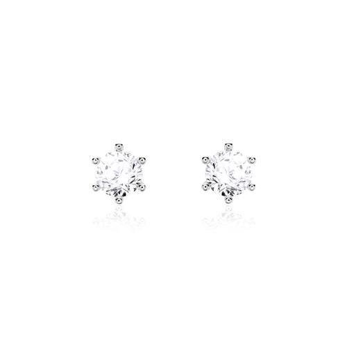 14ct white gold stud earrings with diamonds for ladies