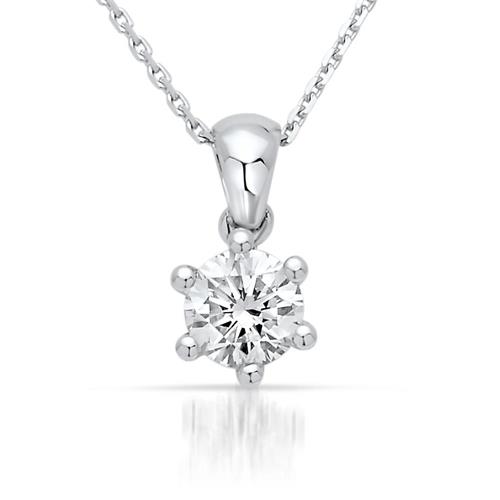 14ct white gold necklace with real diamond