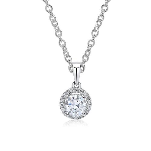 18ct white gold pendant with diamonds