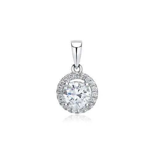 18ct white gold diamond pendant