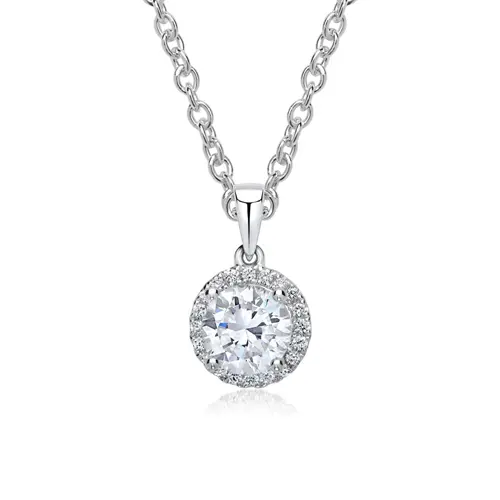 Necklace 18ct white gold diamonds with pendant