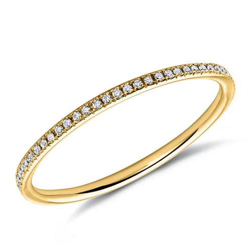 Geelgouden Diamanten ring 18 karaat gouden Diamanten
