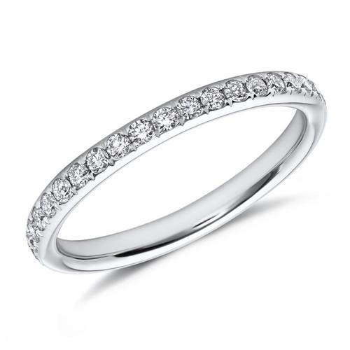 Rhodium-plated diamond ring in 18ct white gold