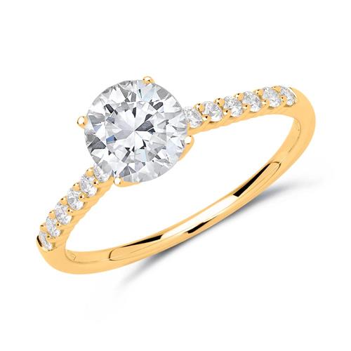 Diamond ring 14ct gold