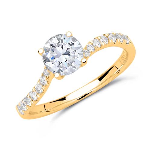 Ring 585er Gold mit Diamanten