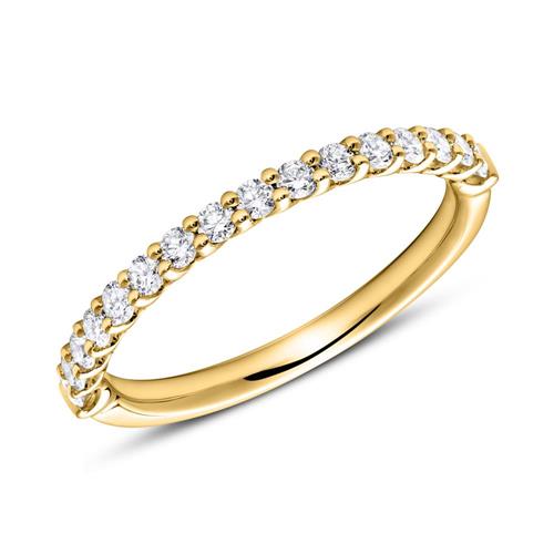 Anillo eternidad 14 quilates oro 16 diamantes