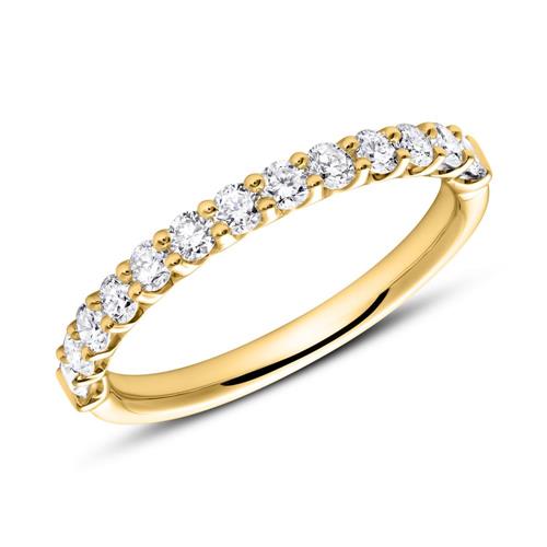 Memoire ring 14ct gold 13 diamonds
