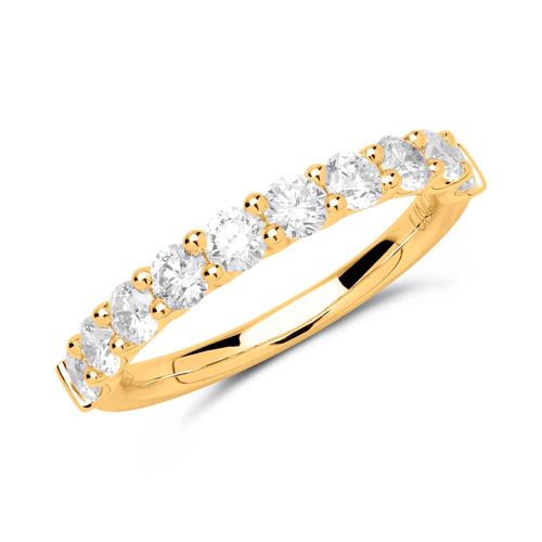 Eternity Ring 585er Gold 10 Diamanten