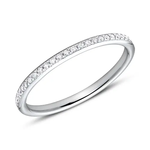 Ring full eternity 950 platinum 49 diamonds