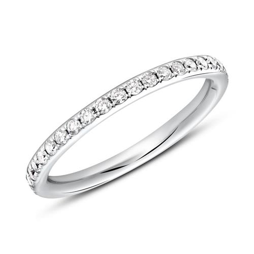 Memoire ring 14ct white gold 39 diamonds