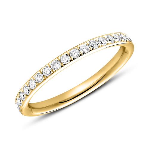 14 quilates anillo de oro eternidad completa 37 diamantes