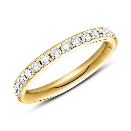 Anillo eternidad 14 quilates oro 30 diamantes