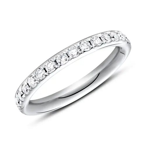 Eternity ring 18ct white gold 30 diamonds