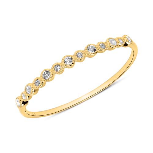 14ct gold ring with white topazes