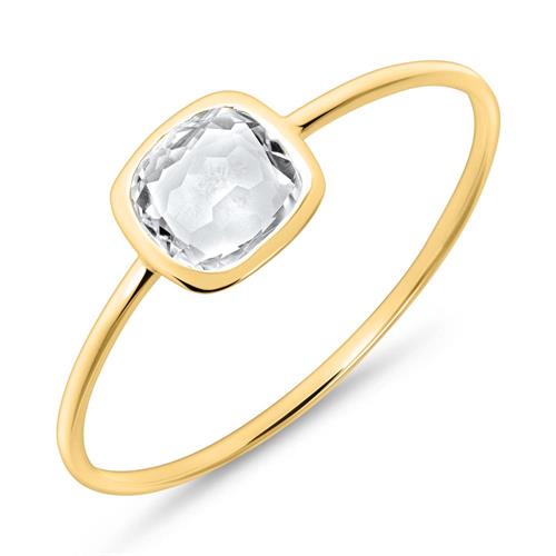 Weißtopas Ring für Damen aus 585er Gold