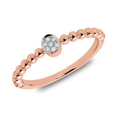 14 carat rose gold diamond ring