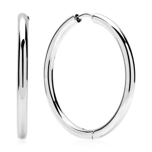 Polished stainless steel hoops