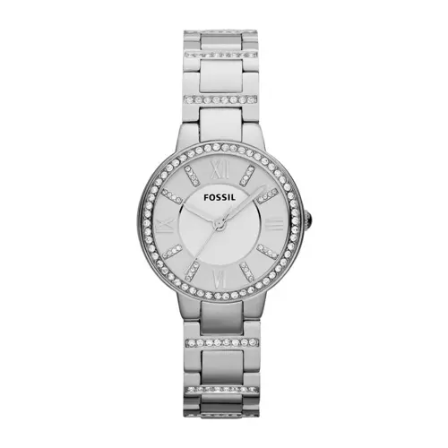 Virginia watch for ladies in stainless steel with glass stones