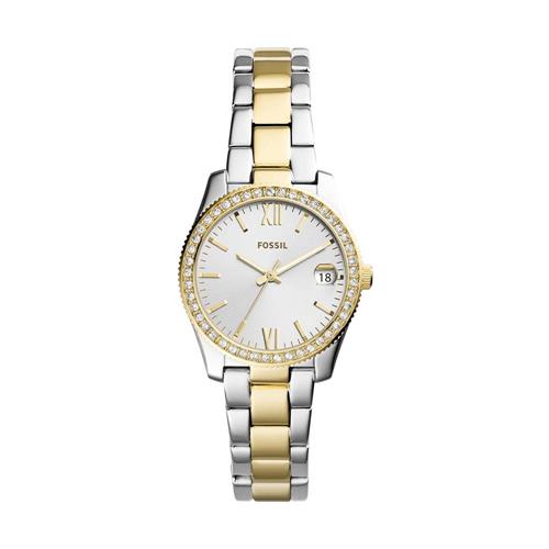 Scarlette mini watch in stainless steel, zirconia, bicolour