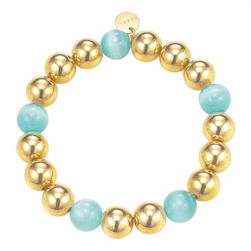 Bracelet bold spheres mint gold