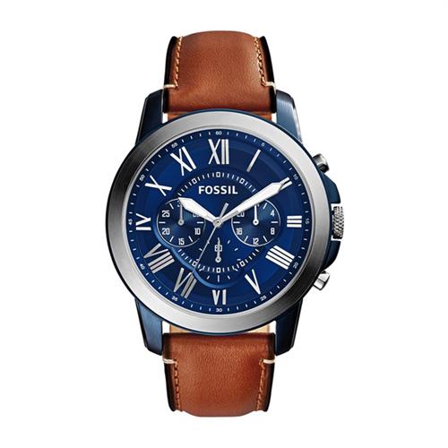 Chronograph grant men's leather brown