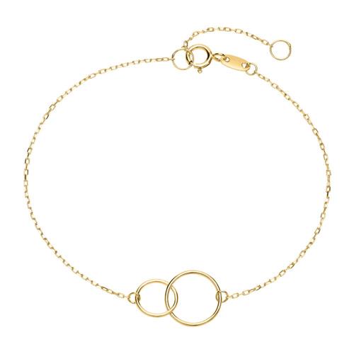 Ladies bracelet circles in 9K gold