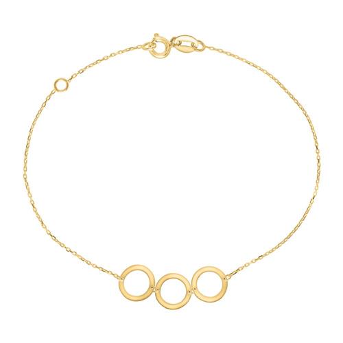 Dames armband cirkels in 9 karaat goud