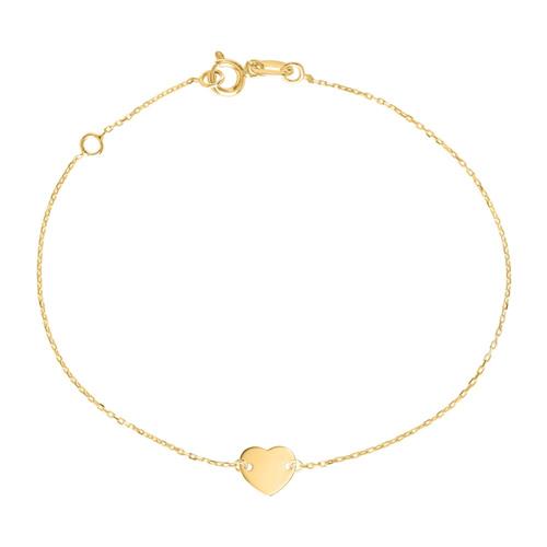 Gegraveerde armband hart voor dames in 9 karaat goud