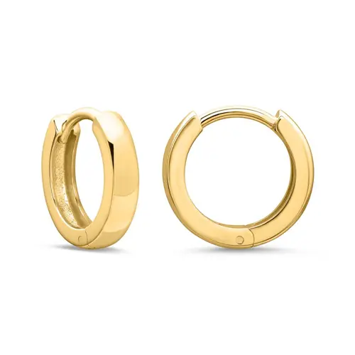 Finely knitted hoops in 8ct yellow gold
