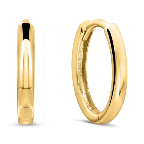 9K yellow gold creoles for women