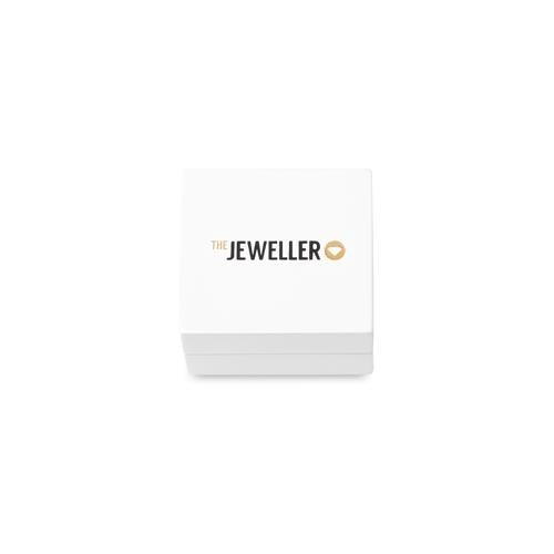 Caja de regalo premium con texto grabado para anillos