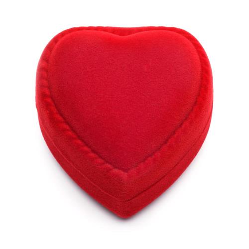 Red heart gift case for engagement rings