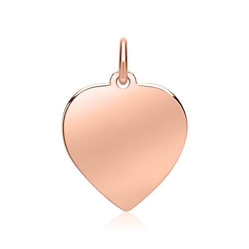 Heart pendant in 14ct rose gold engravable