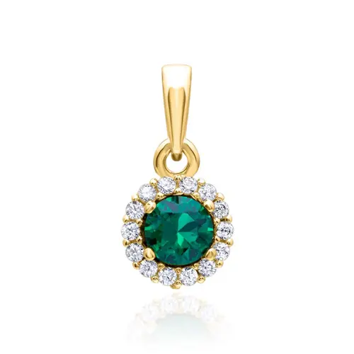 375 gold pendant with cubic zirconia