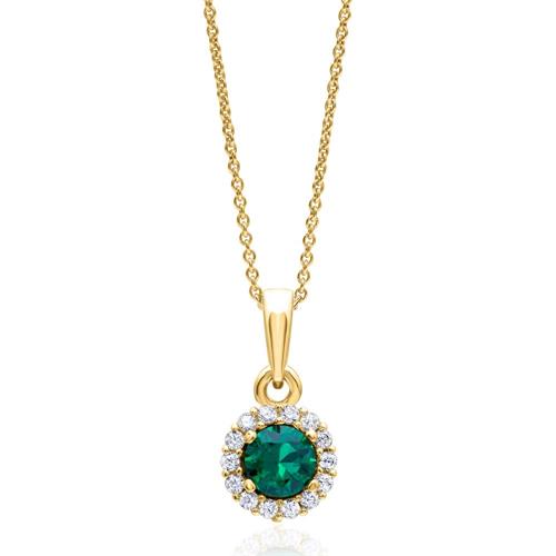 375 gold pendant with cubic zirconia