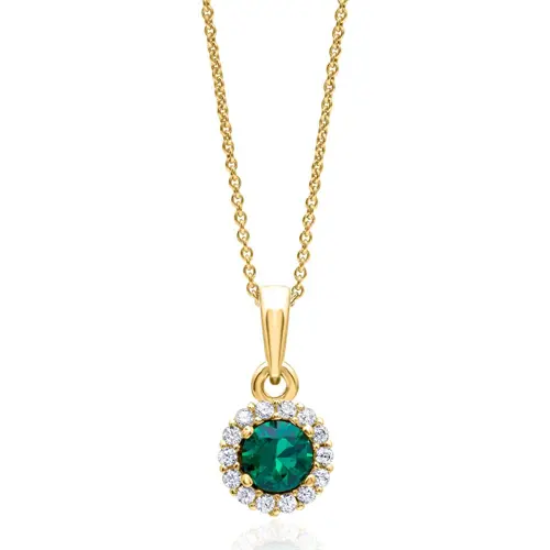 375 gold necklace with cubic zirconia