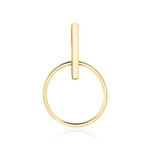 Circle pendant for ladies in 9K gold