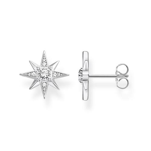 Pendientes estrella de plata 925 con circonita