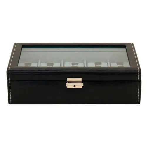 Caja para 10 relojes negro azul