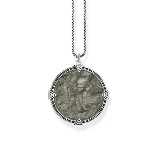 Necklace with coin pendant in 925 sterling silver